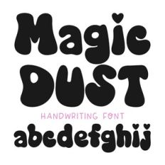 BFC Magic Dust Bubble Retro Groovy Font
