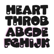 BFC Heart Throb Chunky Heart Valentine's Day Font
