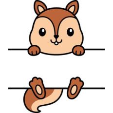 Split Squirrel Name Frame