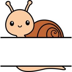 Split Snail Name Frame
