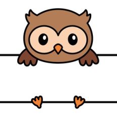 Split Owl Name Frame