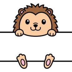 Split Hedgehog Name Frame