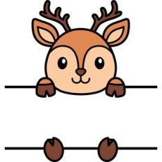 Split Deer Name Frame