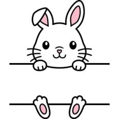 Split Bunny Name Frame