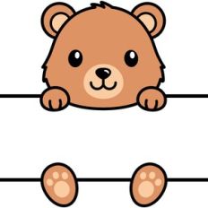 Split Bear Name Frame