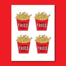 I Only Have Fries For You Printable Tags