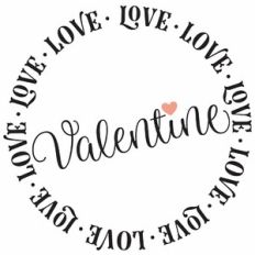 Valentine Love Word Circle