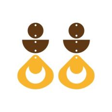 Moon Earring Template, Celestial Faux Leather Earrings