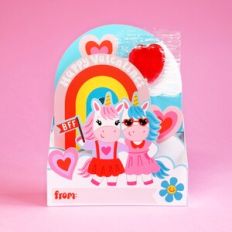 Unicorns Friends Valentines Day Pop-up Card