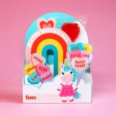 Unicorn Conversation Hearts Valentine's Day Pop-up Card
