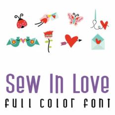 Sew In Love Full Color Dingbats Font