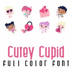 Cutey Cupid Full Color Dingbats Font
