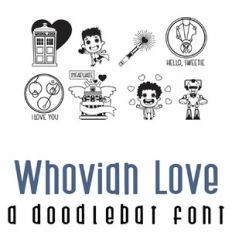 Whovian Love Doodlebat Font