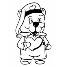 Cute Baby Bear Holding a Heart