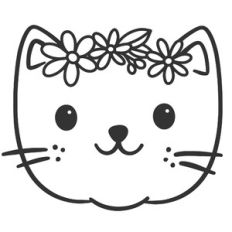 Flower Crown Cat