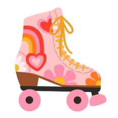 Retro Rainbow Roller Skate