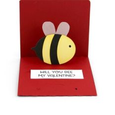 3x3 Valentine Pop Up Card Bee