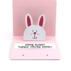 3x3 Valentine Pop Up Card Bunny