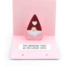 3x3 Valentine Pop Up Card Gnome