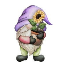Print and Cut Gnome with a sunflower