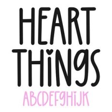 BFC Heart Things Valentines Day Handwriting Font