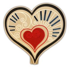 Card Heart Keyboard Swirls