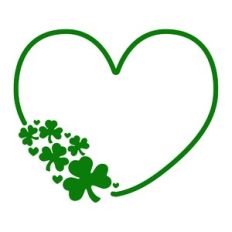 heart with shamrocks