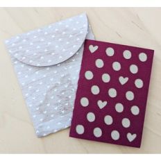 polka dot heart card and envelope