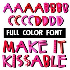Make it Kissable Color Font