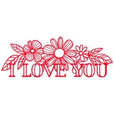 floral i love you phrase
