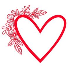 floral valentine heart