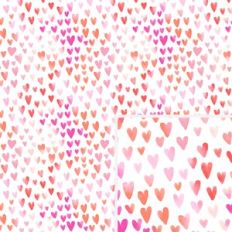 Watercolor Hearts Pattern