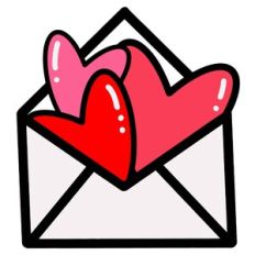 Envelope With Hearts