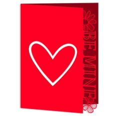 be mine floral valentine card