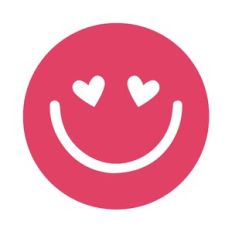 heart eyes happy face