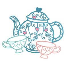 Teapot with Tea Cups