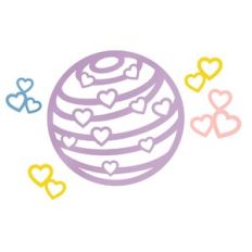 Cute planet with hearts