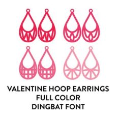 valentine decorative hoop earrings