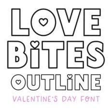 BFC Love Bites Outline Valentine's Day Font