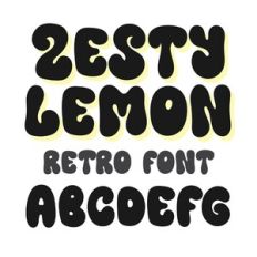 BFC Zesty Lemon Retro Bubble Font