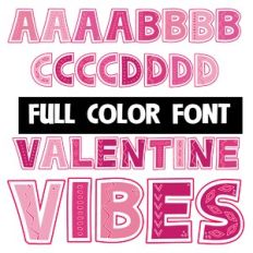 Valentine Vibes Color Font