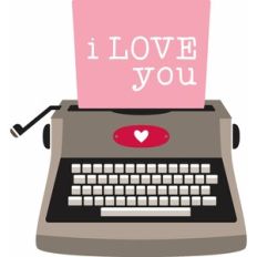 I love you typewriter