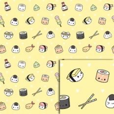 Sushi Background Pattern