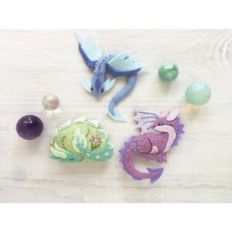 Baby Dragons felt sewing pattern