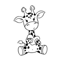 Giraffe with heart