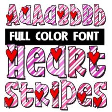 Heart Stripes Color Font