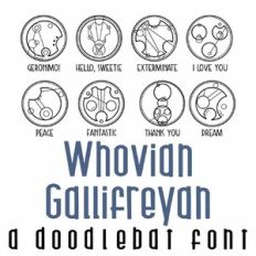 Whovian Gallifreyan Doodlebat Font