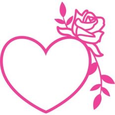 heart rose frame