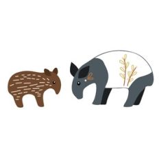 Tapir mom and baby