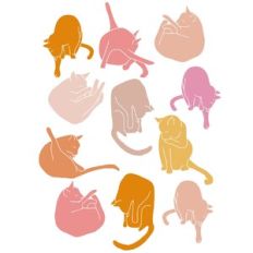 Pastel Kitty Cat Stickers